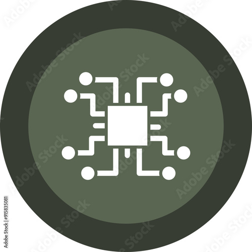 Embedded Glyph Circle Icon