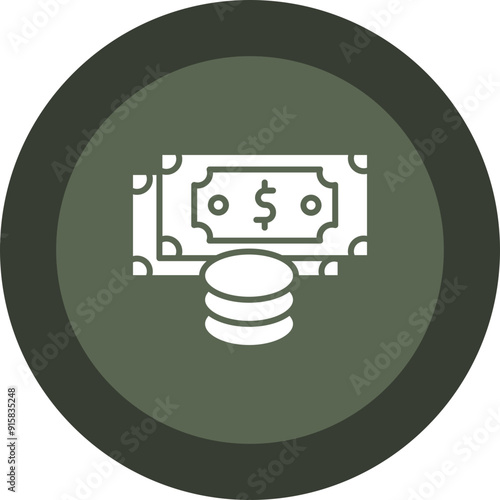 Income Glyph Circle Icon