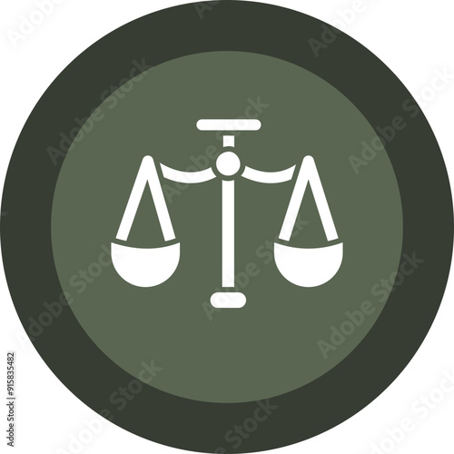 Law Glyph Circle Icon