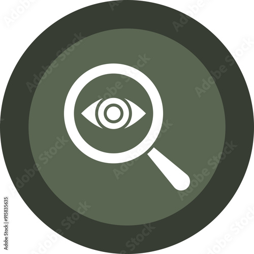 Observe Glyph Circle Icon