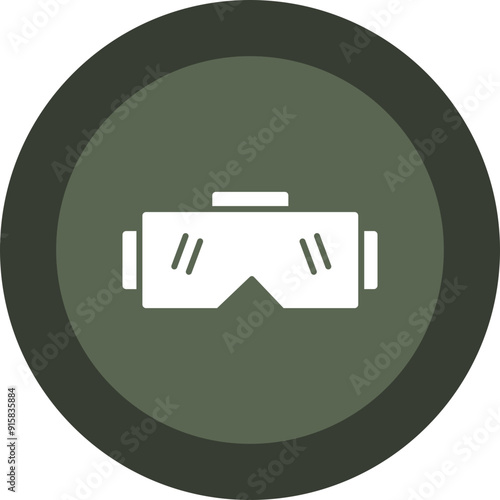Stereoscopic Glyph Circle Icon