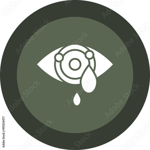 Conjunctivitis Glyph Circle Icon