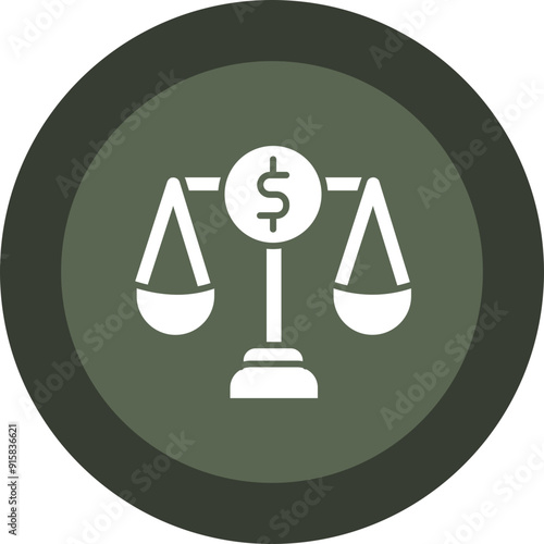 Balance Glyph Circle Icon