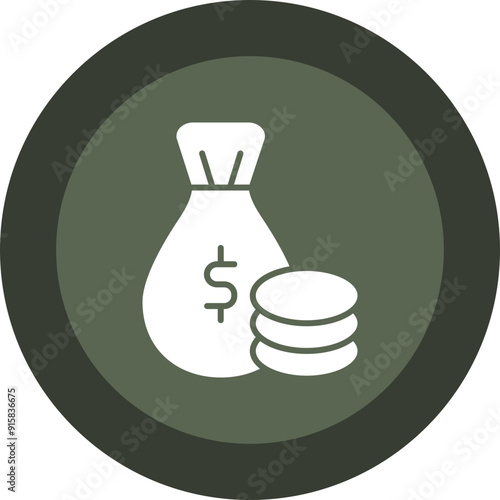 Income Glyph Circle Icon
