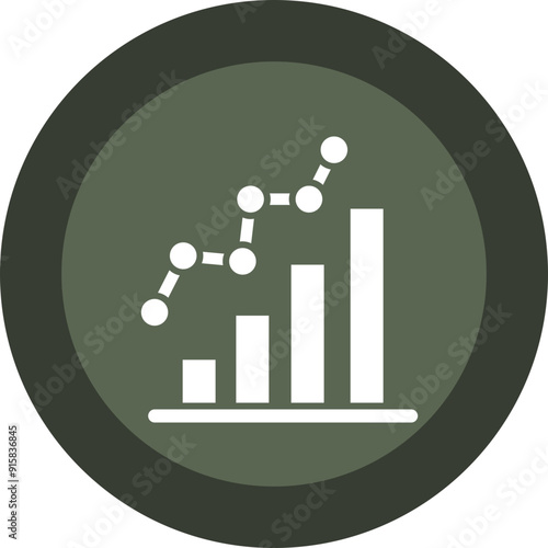 Statisctics Glyph Circle Icon