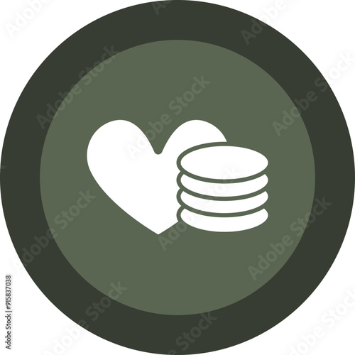 Donations Glyph Circle Icon