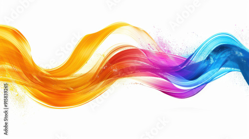 Wallpaper Mural  Vibrant Abstract Lines in Different Colors on a White Background Torontodigital.ca