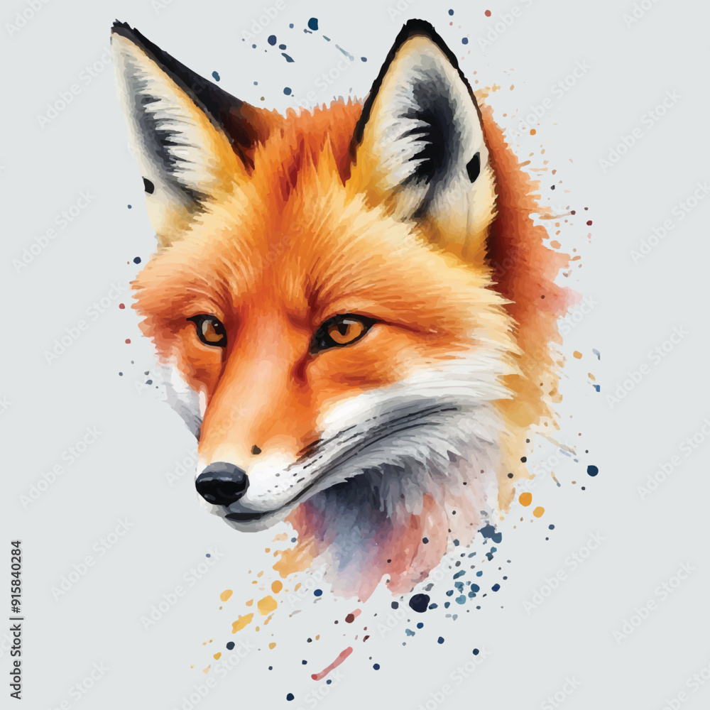 Obraz premium Adobe Illustrator Artwork Fox Head