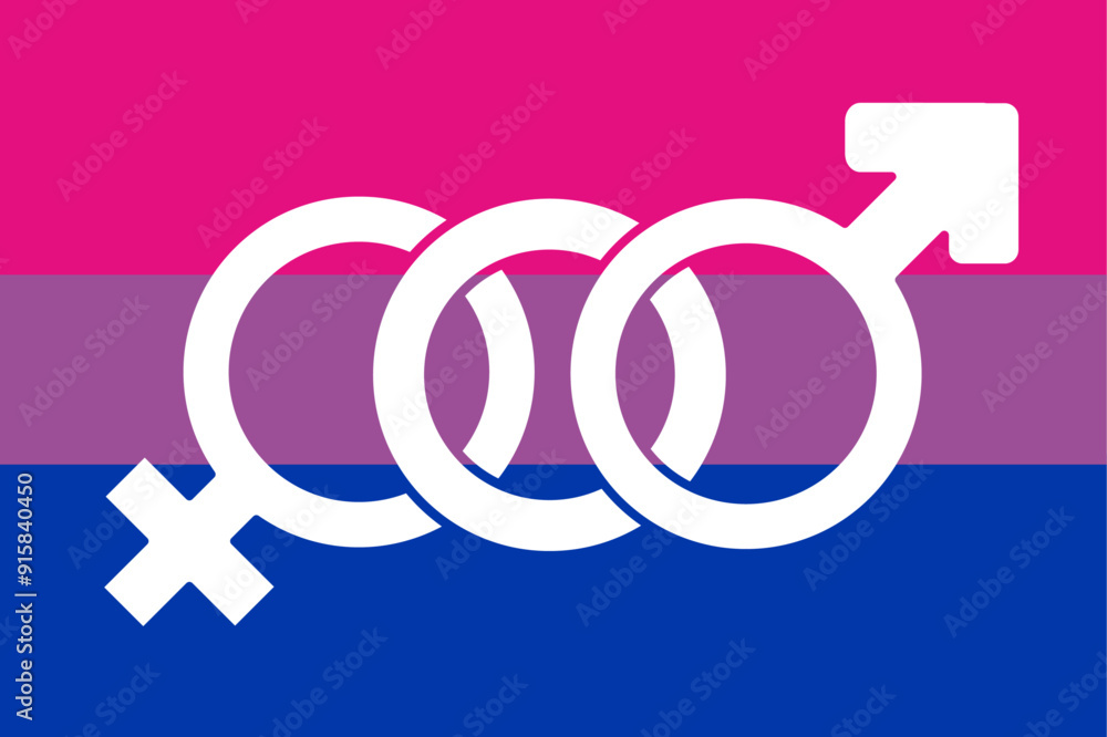 Bisexual symbol and flag LGBT pride month Bisexual symbol and flag LGBT pride month