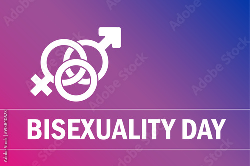 Bisexuality day Awareness symbol and flag colors