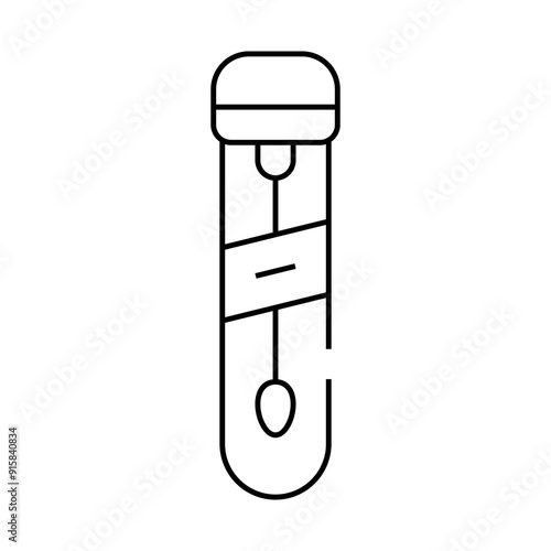 feces container line icon vector. feces container sign. isolated contour symbol black illustration