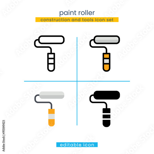 paint roller construction and tools Icon