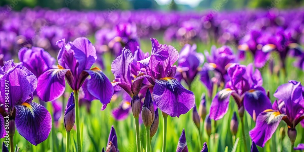 Purple iris flowers in full bloom, iris, flower, purple, bloom, nature, garden, petals, vibrant, plant, foliage, botany Purple iris flowers in full bloom, iris, flower, purple, bloom, nature, garden, petals, vibrant, plant, foliage, botany