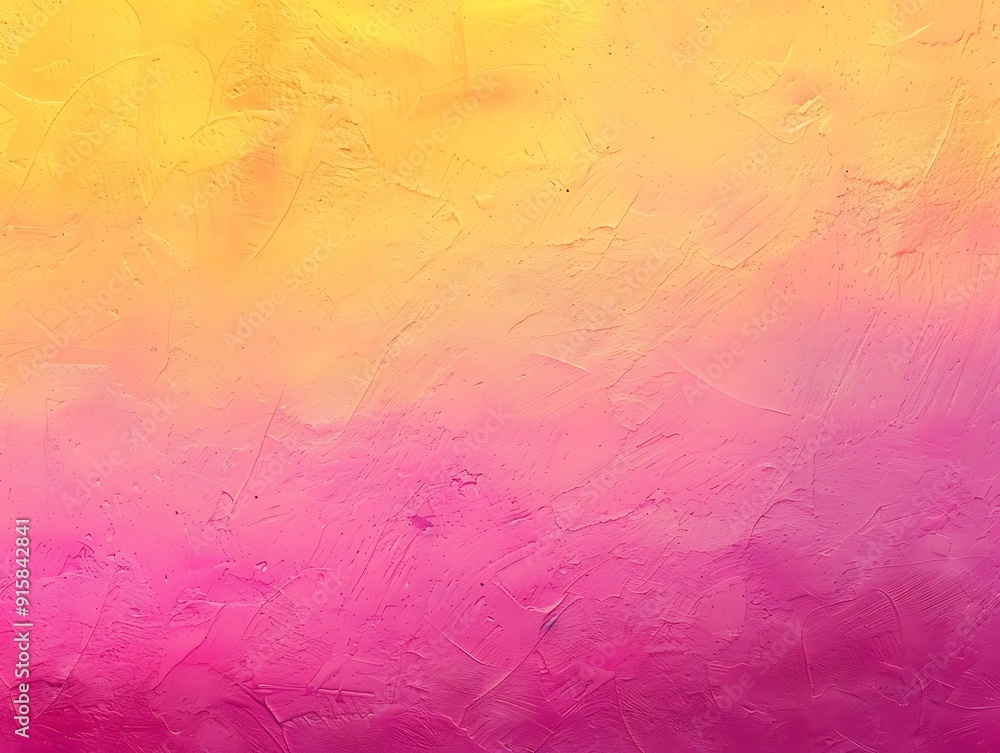 Fototapeta premium Abstract Vibrant Backdrop with Grainy Gradient in Pastel Tones of Red, Pink, and Yellow - Noise Texture