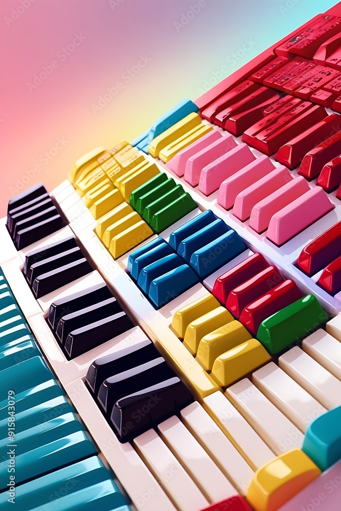 Classic piano key with musician hands playing Classic piano key with musician hands playing
