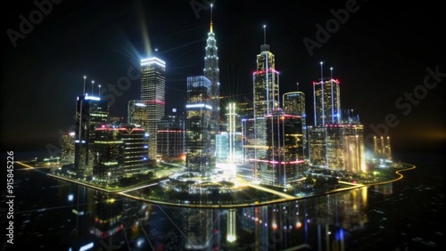 Wallpaper Mural City Lights at Night Torontodigital.ca