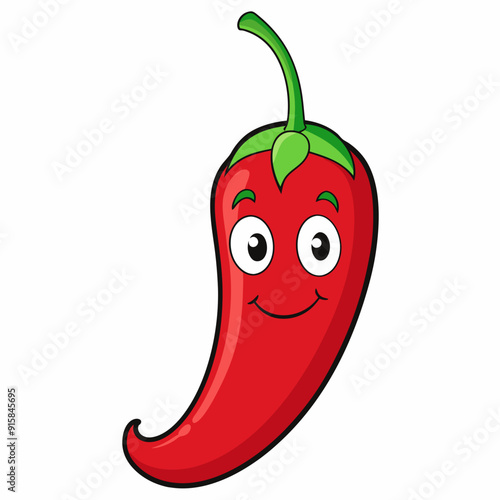 Red chilly art vector illustration