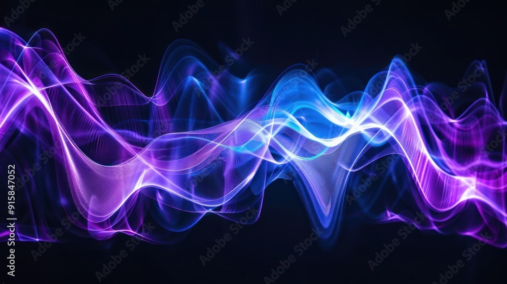 Obraz premium Abstract Blue and Purple Waves