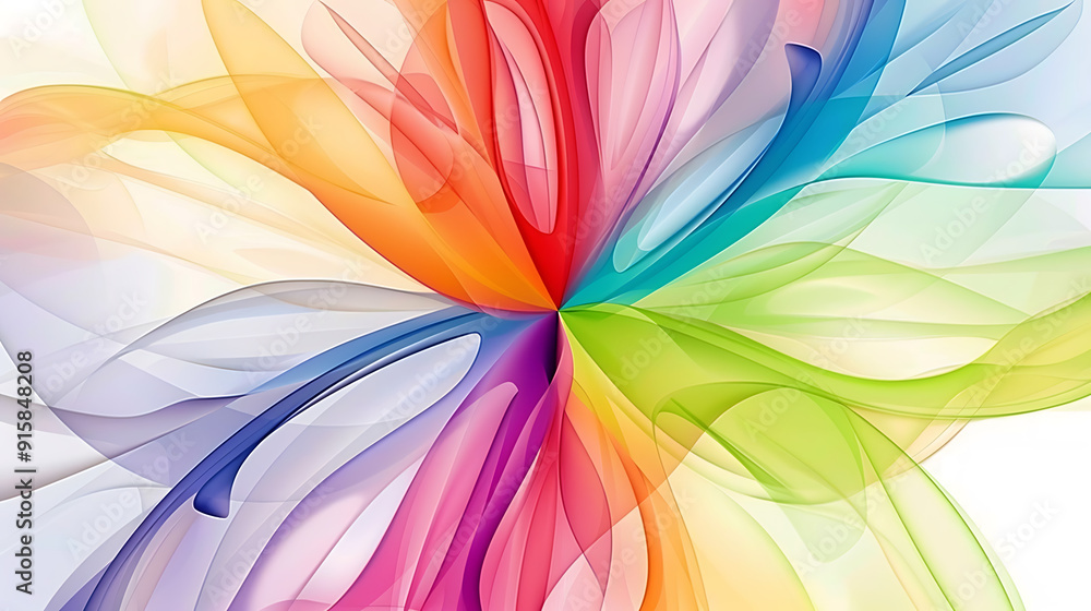 Radiant Spectrum Petals in Fluid Motion Radiant Spectrum Petals in Fluid Motion