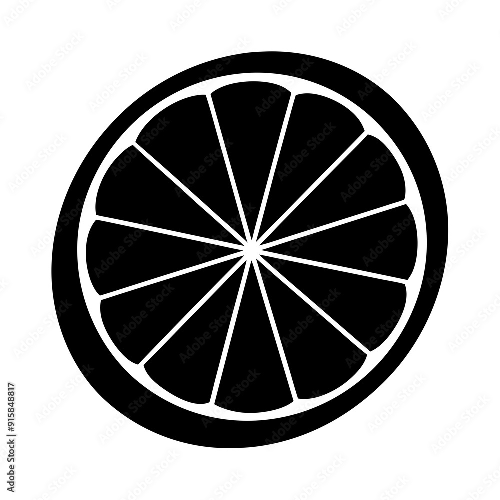 Lemon black art vector illustration Lemon black art vector illustration