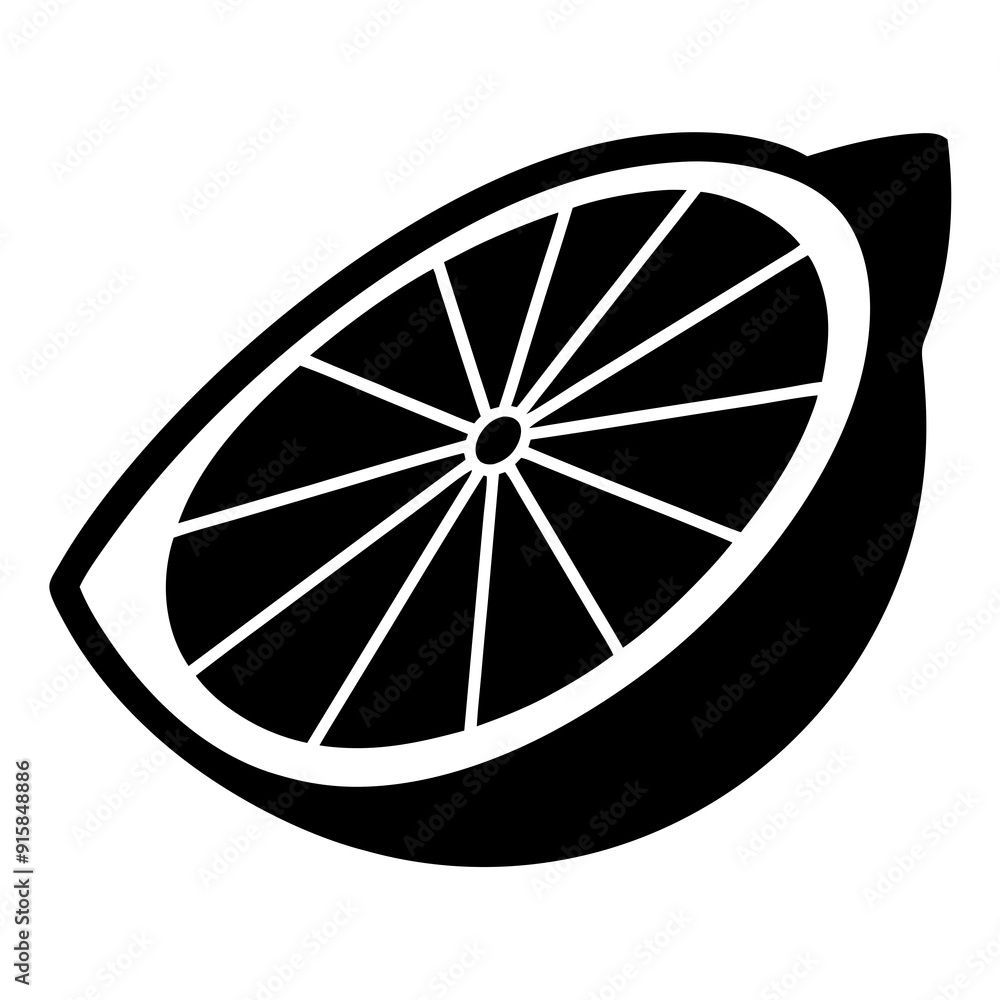 Lemon black art vector illustration Lemon black art vector illustration