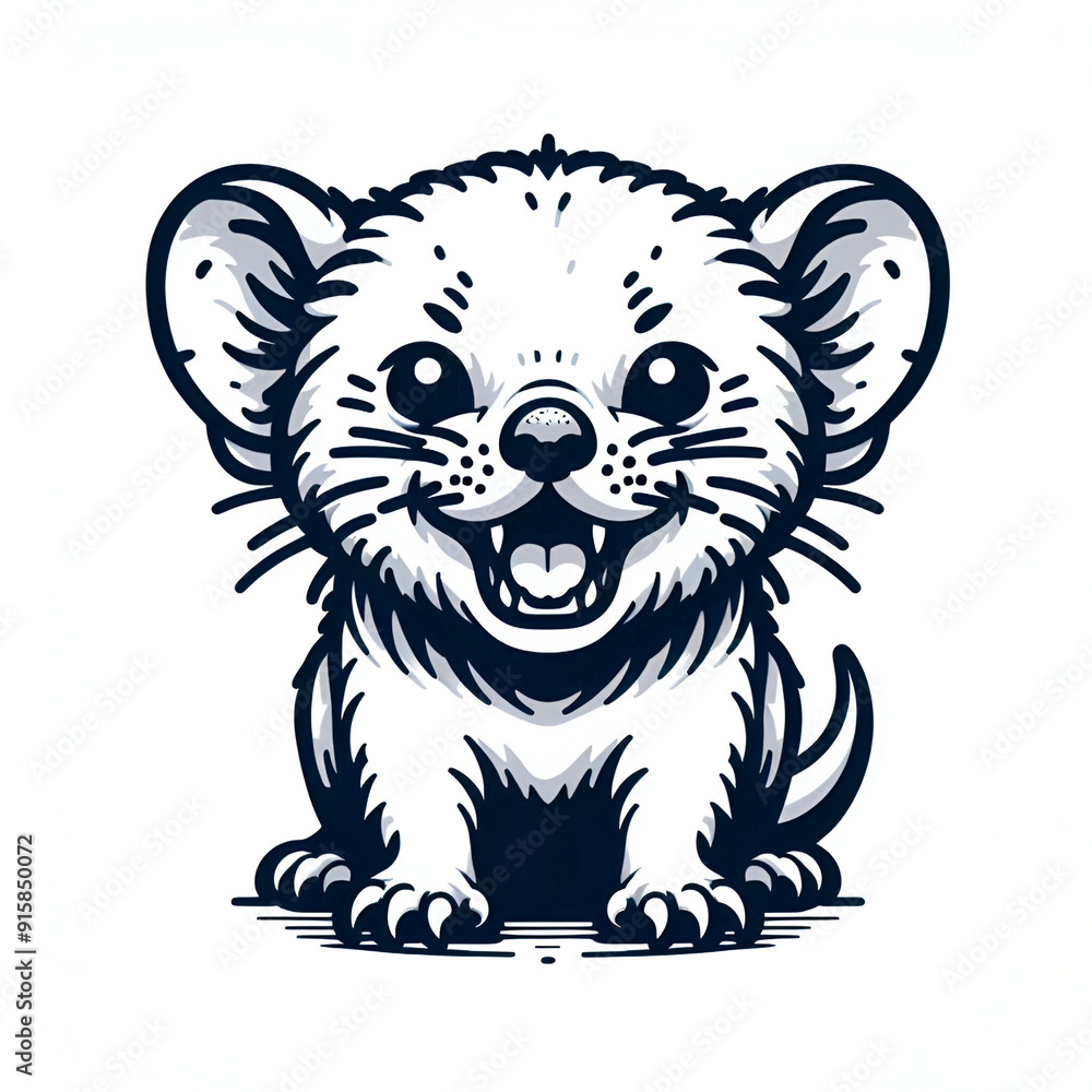Black and white baby animal Black and white baby animal