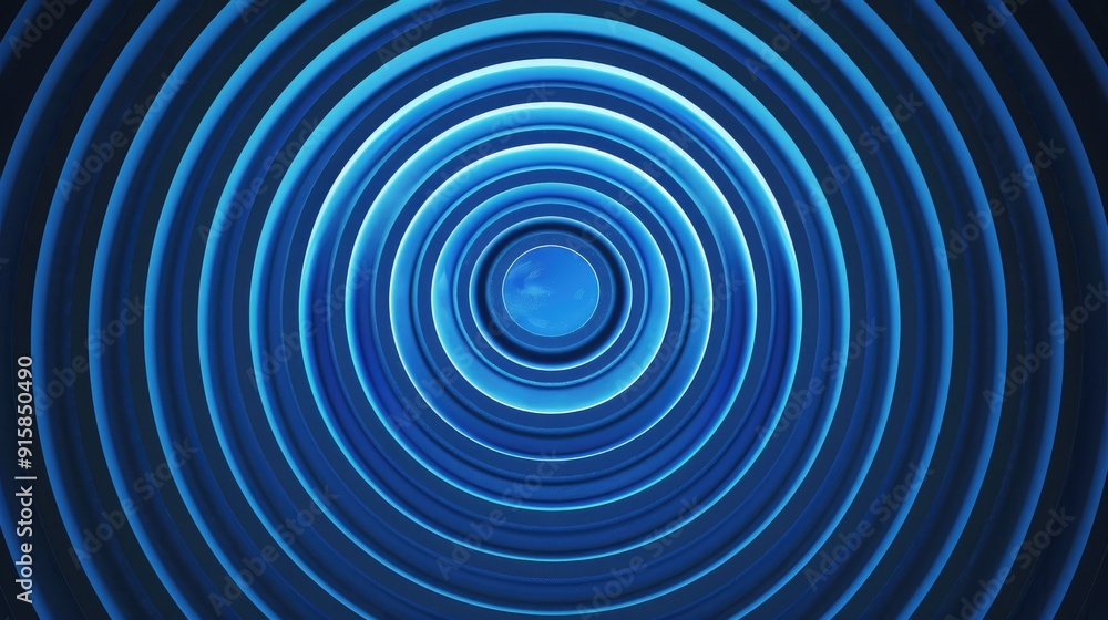 Glowing circular lines abstract on dark blue backdrop Geometric striped art pattern Contemporary shiny blue Glowing circular lines abstract on dark blue backdrop Geometric striped art pattern Contemporary shiny blue