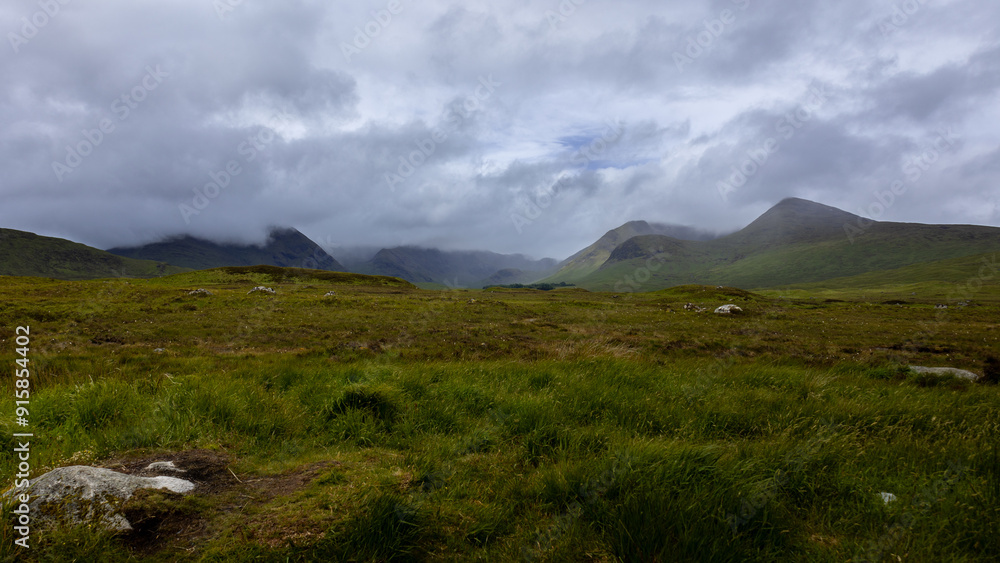The beautiful Scottish landscape with hills, mountains, water, lakes, cloudy skies and misty views The beautiful Scottish landscape with hills, mountains, water, lakes, cloudy skies and misty views