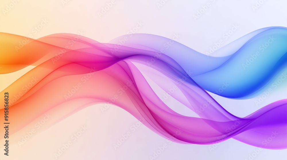 Abstract background with colorful wavy shapes on white background. Abstract background with colorful wavy shapes on white background.