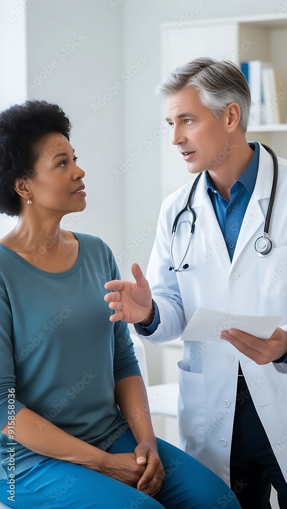 Oncologist discussing treatment options a patient Oncologist discussing treatment options a patient