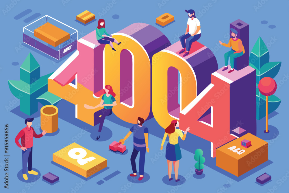 A diverse group of individuals is gathered around vibrant oversized numbers, showcasing creativity and collaboration in an imaginative environment A diverse group of individuals is gathered around vibrant oversized numbers, showcasing creativity and collaboration in an imaginative environment