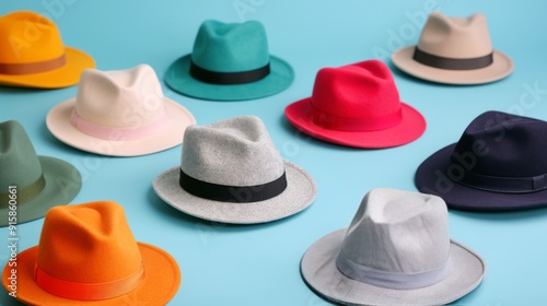 Colorful Variety of Caps Displayed in a Retail Space During Daylight