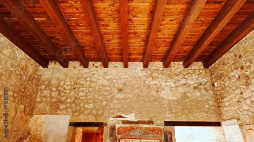 Thermopolium of Vetutius Placidus (dolia - terracotta receptacles with food), Pompeii, Naples, Campania, Italy, a Roman city buried by Vesuvius in 79 AD photo