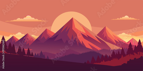 sunrise in mountains