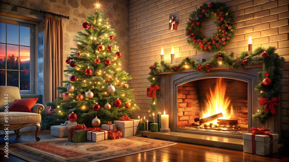 fireplace with christmas decorations fireplace with christmas decorations