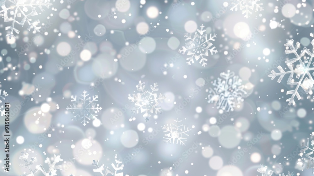 Winter Wonderland - A Festive Background with Snowflakes and Blur Winter Wonderland - A Festive Background with Snowflakes and Blur