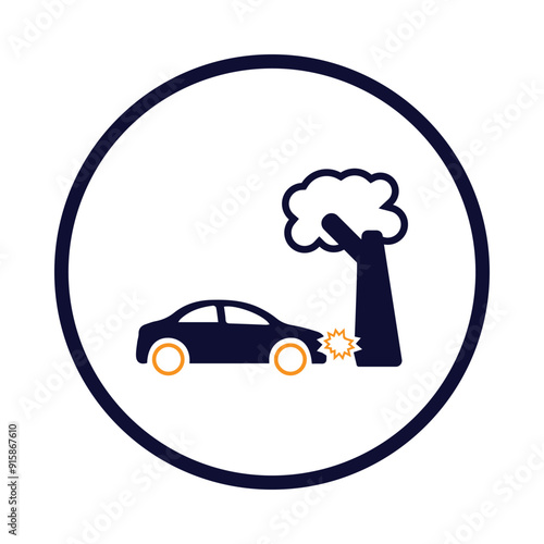 car, tree, accident, car accident, car accident with tree, car knock down a pedestrian icon