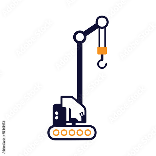 crane, caterpillar, car, caterpillar crane icon