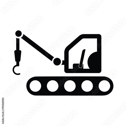 crane, caterpillar, car, caterpillar crane icon