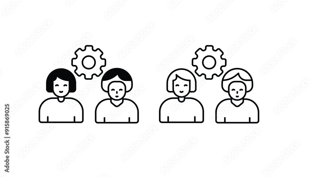 Teamwork icon design with white background stock illustration Teamwork icon design with white background stock illustration