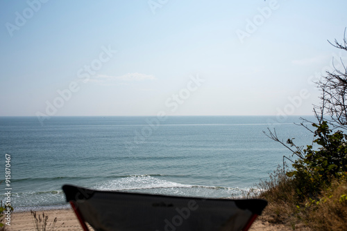 Beach chair with beautiful ocean view