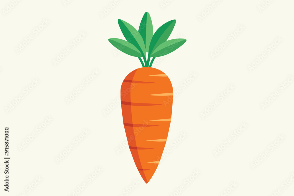 A vibrant carrot illustration features bold lines and green leaves, showcasing a minimalist design against a light backdrop A vibrant carrot illustration features bold lines and green leaves, showcasing a minimalist design against a light backdrop