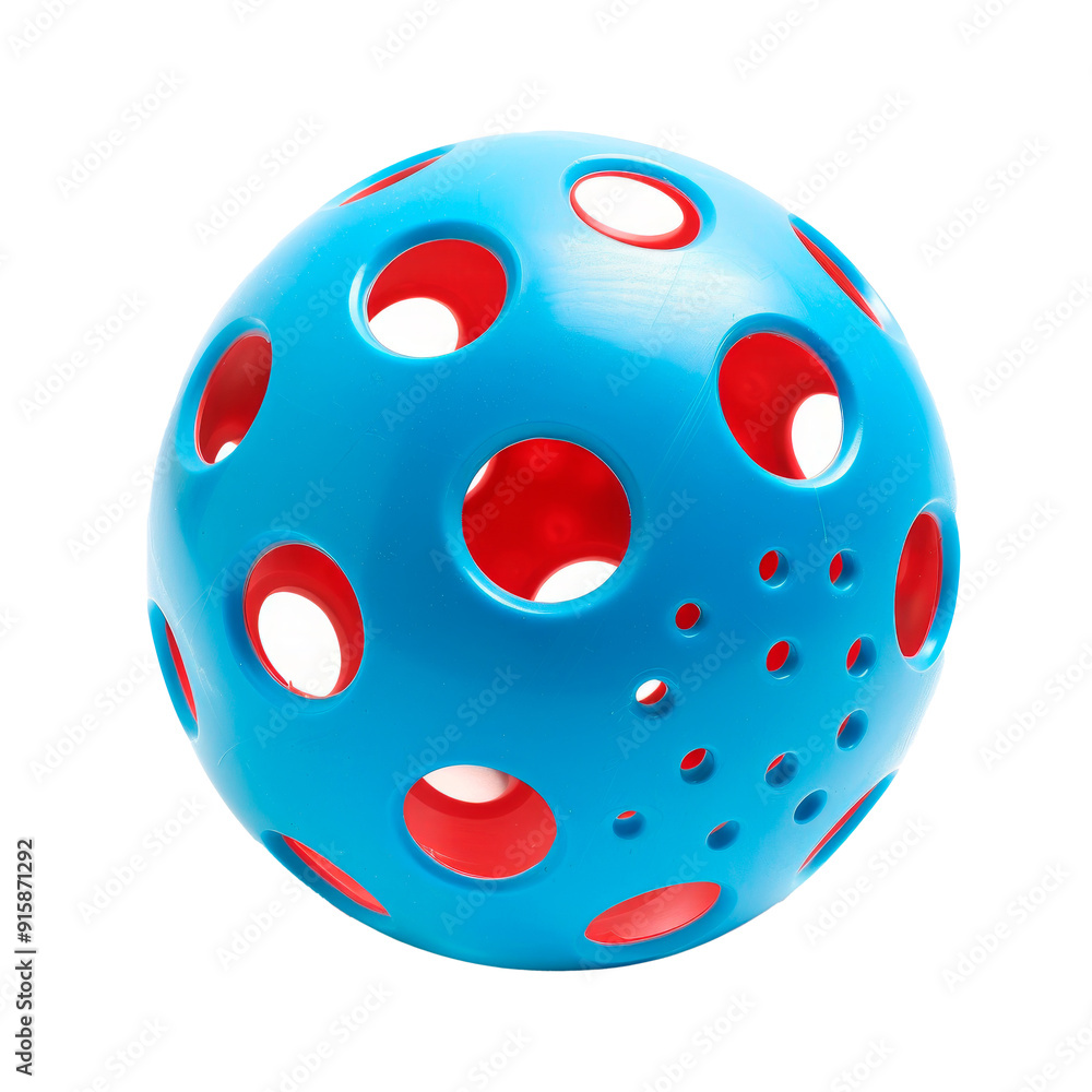 Blue red rubber ball with holes. Isolated on transparent background. Blue red rubber ball with holes. Isolated on transparent background.