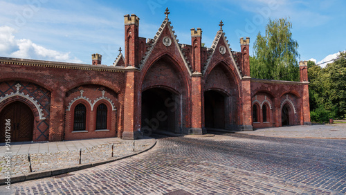 Bild auf Leinwand Brandenburg Gate in Kaliningrad, fortifications of Koenigsberg.
