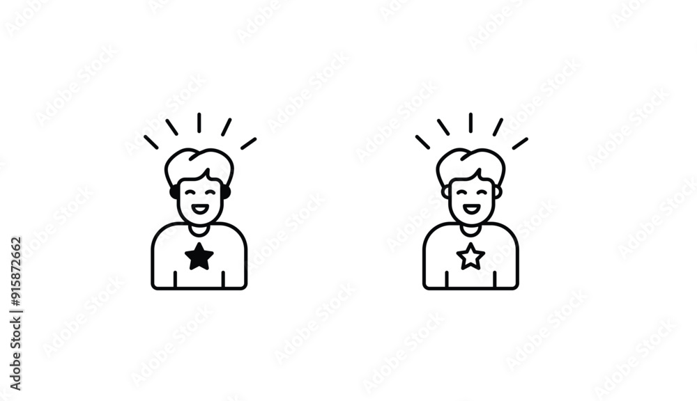 Confidence icon design with white background stock illustration Confidence icon design with white background stock illustration