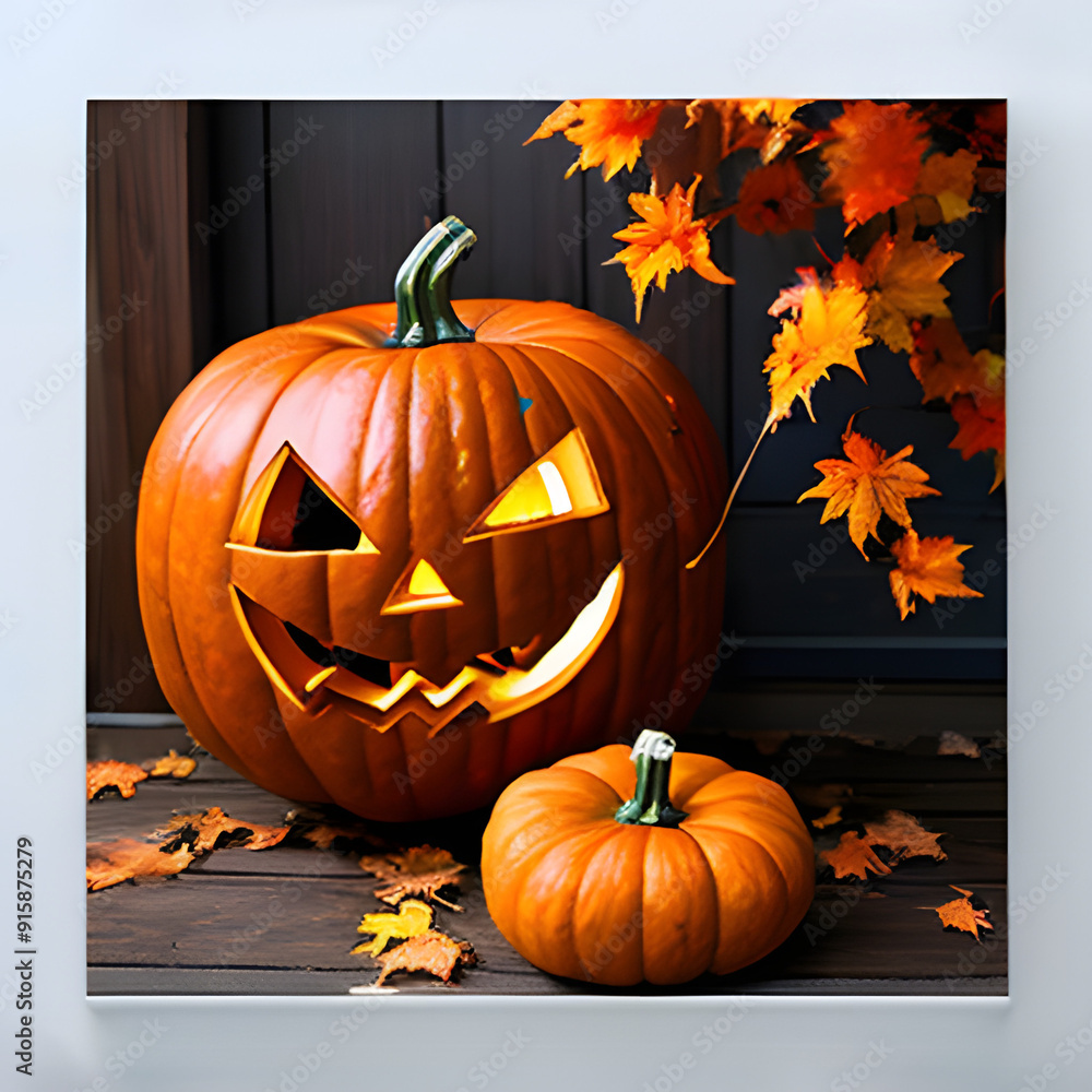 Pumpkin by the Door. Pumpkin by the Door.