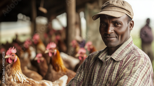 Farmers Ensuring Poultry Health and Productivity 