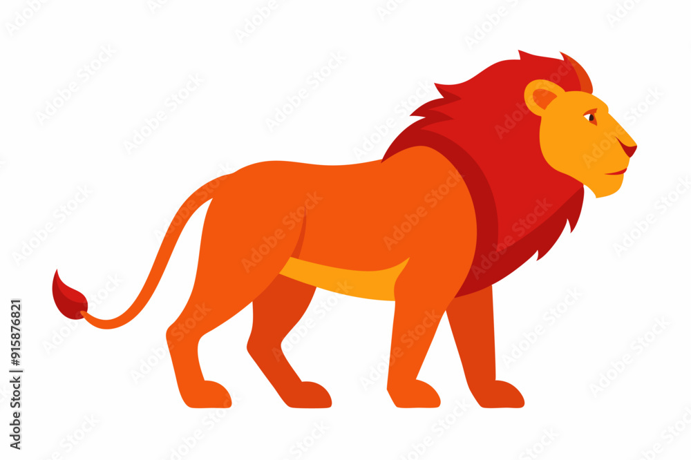 Fototapeta premium A cute Lion vector illustration