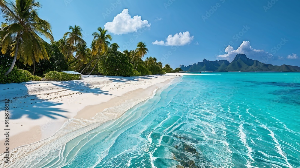 Fototapeta premium Beautiful sea, clear water, beautiful nature, good mood.