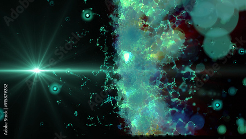 bright explosions of crystallized plasma in an abstract universe
